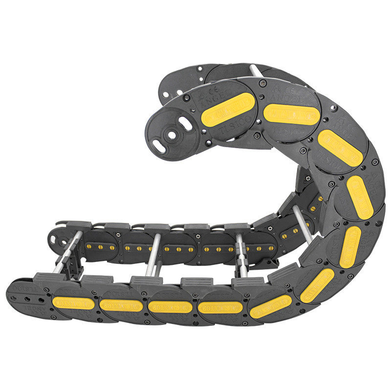 High reputation Robot Cable Chain - 68*200 self lubrication aluminium nylon cable chain for long travel distance – Anjie