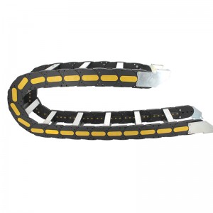 60*150 mm TSK type for long travel distance heavy duty wide width nylon aluminum frame cable carrier